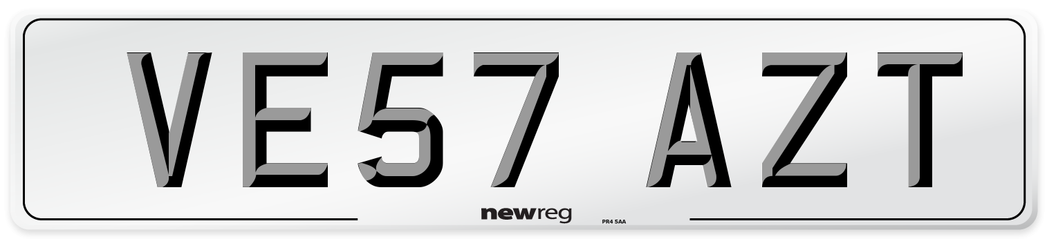 VE57 AZT Number Plate from New Reg